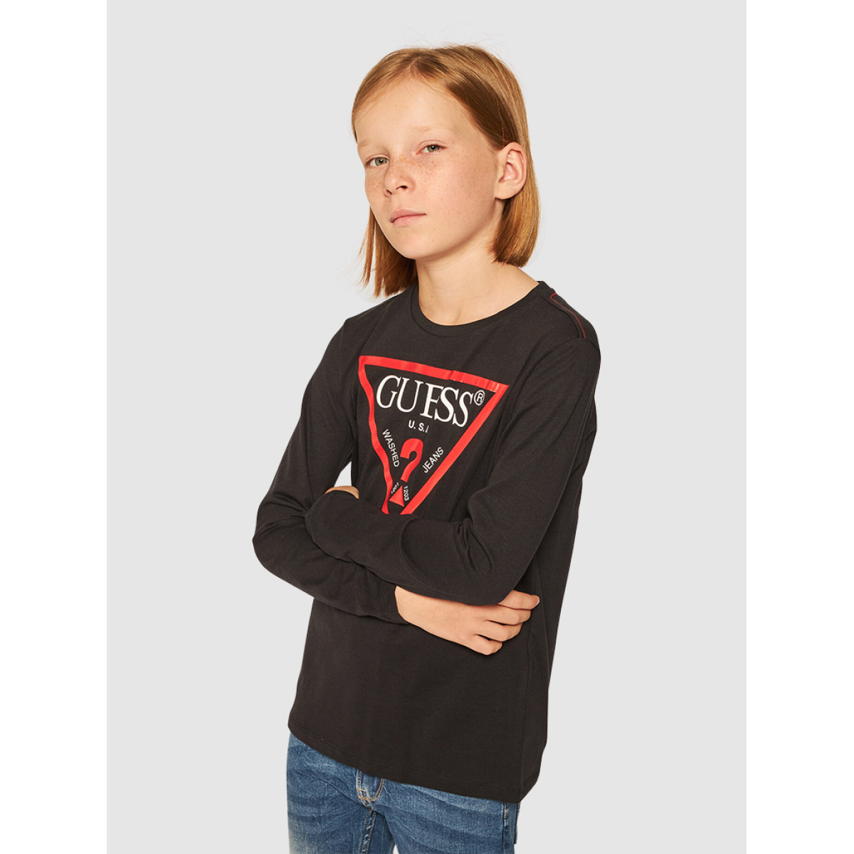 T-shirt de manga comprida para menino Guess Core - Guess